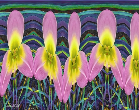 Lillies in the field by artist Charlie Kreitler